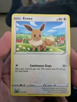 Eevee 013/015 McDonald’s Dragon Discovery Non-Holo Promo Unlimited Pokemon Card - Image 1