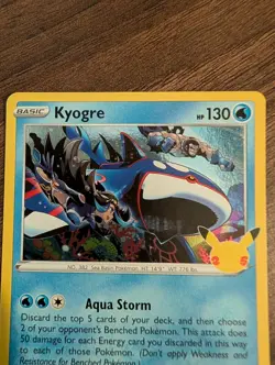 Kyogre 003/025 Celebrations 25th Anniversary Holo Pokemon Card NM - Image 2