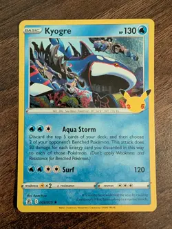 Kyogre 003/025 Celebrations 25th Anniversary Holo Pokemon Card NM - Image 3