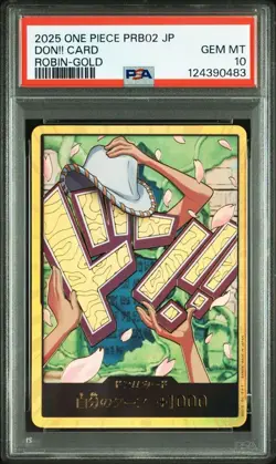 PSA 10 DON!! Card Nico Robin Super Parallel Gold 2025 ONE PIECE Card Japanese - Image 1