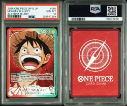 PSA 10 Monkey D. Luffy Leader Alternate Art OP13-001 2025 ONE PIECE Card Japan - Image 3