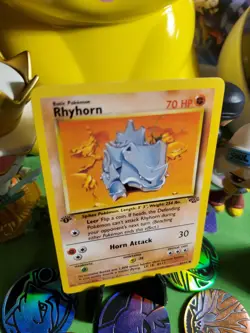 Pokemon TCG Vintage 1999 Rhyhorn 61/64 Jungle Regular Non Holo Pokemon Card NM/M - Image 2