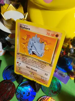 Pokemon TCG Vintage 1999 Rhyhorn 61/64 Jungle Regular Non Holo Pokemon Card NM/M - Image 3