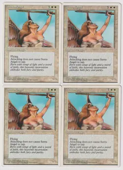 MTG 4X Serra Angel X4 Core Set 4th Edition Magic - LP/PL - Image 1