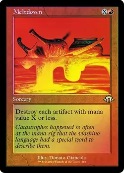 MTG - Meltdown - Retro Frame Foil - MH3 - Magic the Gathering - Image 1