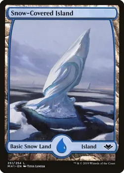 MTG - Snow-Covered Island - Full Art - Modern Horizons - Magic the Gathering - Image 1