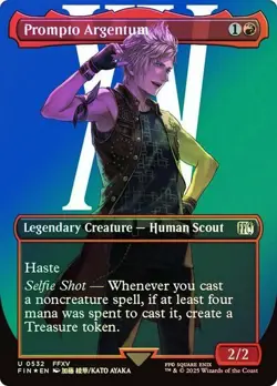 Prompto Argentum Surge Foil Showcase Final Fantasy MTG NM - Image 1