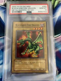 Yugioh 1st Edition PSA 10 Blackland Fire Dragon - Image 1