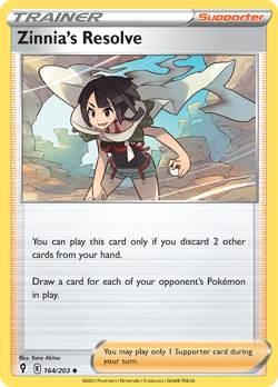 Zinnia's Resolve 164/203 Uncommon | Evolving Skies | Pokemon Card - Image 1