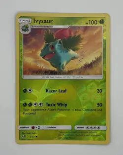 Ivysaur 2/73 LP/NM Reverse Holo Shining Legends Foil SM Pokemon TCG Set Card - Image 1