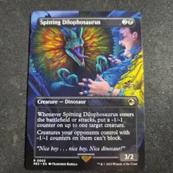 Spitting Dilophosaurus Jurassic Park Magic the Gathering Card Regular LP - Image 1