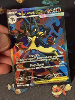 Pokemon Cards Mega Lucario ex 160/132 Secret Rare Mega Evolution - (NM) - Image 2