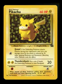 #2 Pikachu 1 1999 Black Star Promo Rare WOTC Nintendo Pokemon Card TCG - Image 1