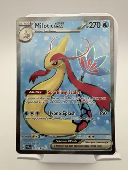 Pokemon TCG Milotic EX 2024 SV08 Surging Sparks Ultra Rare Holo Card #217/191 - Image 1