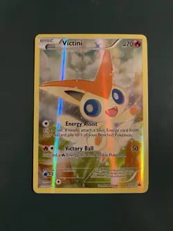 Pokemon TCG XY Promos Victini Full Art Holo Card #XY117 Near Mint Condition - Image 1