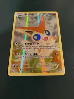 Pokemon TCG XY Promos Victini Full Art Holo Card #XY117 Near Mint Condition - Image 2