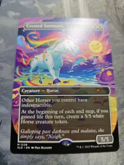 Crested Sunmare x1 (Borderless) [Secret Lair Drop Series] MTG Near Mint - Image 1