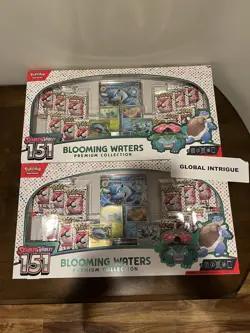 Pokemon TCG Scarlet Violet 151 Blooming Waters Premium Collection Box 2x Lot New - Image 1