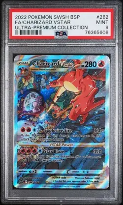 2022 POKEMON SWSH BLACK STAR PROMO #262 FA/CHARIZARD VSTAR UPC - Image 1