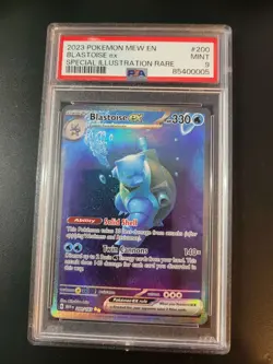 PSA 9 Blastoise EX 200/165 2023 SV 151 Full Art Pokemon - Image 1