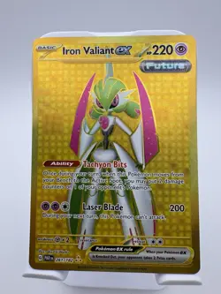 Pokemon Iron Valiant EX 261/182 Paradox Rift Hyper Rare Gold Full Art Near Mint - Image 1