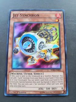 Yu Gi Oh - Jet Synchron - SDSE-EN001 - Super Rare - 1st Edition - Near Mint - Image 1