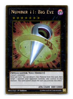 Number 11 : Big Eye - PGL3-EN063 - Gold Rare - 1st Edition Yugioh - Image 1