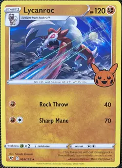 Lycanroc 095/185 Trick or Trade 2023 Regular - Pokemon Card - Image 1