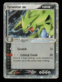 Pokemon Card Tyranitar ex 17/17 Pop Series 1 Holo Foil Vintage Rare HP 2004 - Image 1