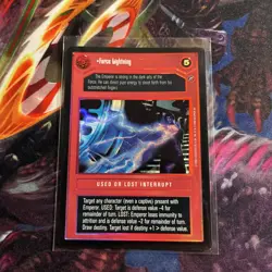 Star Wars CCG SWCCG Reflections 2 FORCE LIGHTNING Foil Card LP Decipher - Image 1