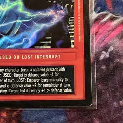 Star Wars CCG SWCCG Reflections 2 FORCE LIGHTNING Foil Card LP Decipher - Image 4