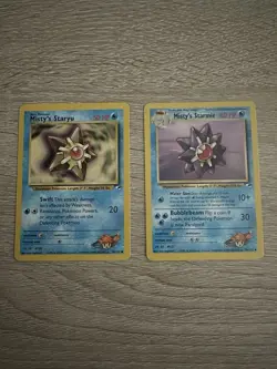 Pokemon Cards Misty’s Staryu Starmie Gym Heroes Set With Bonus Gift - Image 1