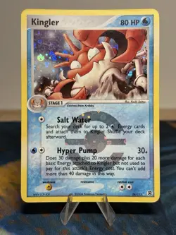 Kingler 26/112 EX Firered & Leafgreen Reverse Holo Rare Stamped Pokemon Card LP - Image 1