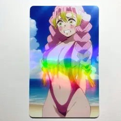 Demon Slayer Mitsuri Kanroji Sexy Doujin Waifu Girl Anime Art Goddess Card - Image 1