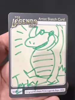 Pokemon TCG Legends Artist Sketch Card Auto Signed & Sketch by illustrator Jerky - Image 2