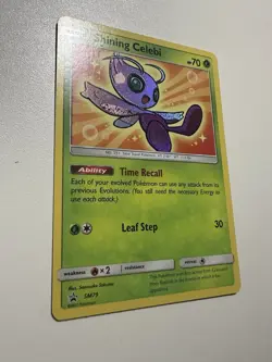 Shining Celebi Pokemon Card Holo Rare SM79 - Image 3