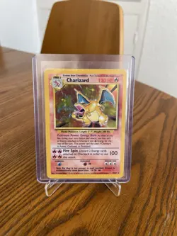 Pokemon TCG Charizard Holo Rare Card Base Set 4/102 Moderate - Heavy Play - Image 1