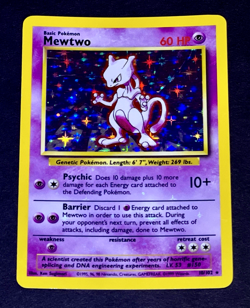 1999 Pokemon MEWTWO Base Set HOLO BLEED Misprint ERROR Card 10/102 Rare WotC NM+ - Image 4