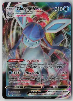 Glaceon VMAX 041/203 Pokemon TCG Card Evolving Skies Holo Rare (Near Mint) NM 1 - Image 1