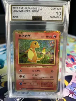 2023 Charmander 001/034 Trading Card Game Japanese CLL Holo AGS 10 Gem Mint - Image 1
