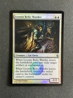 Leonin Relic-Warder 10/155 Mirrodin Besieged Foil LP - Image 1