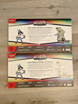Pokemon Prismatic Evolutions Lucario EX Sam's Club Premium Collection LOT OF 2 - Image 2