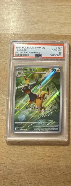 Pokemon 2024 Heliolisk 177/167 Twilight Masquerade Illustration Rare PSA 10 EN - Image 1