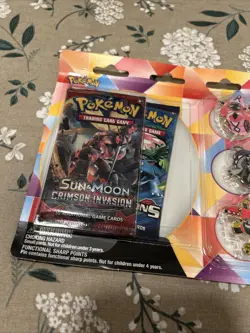 Pokemon TCG XY Evolutions Pack & Crimson Invasion With 3 Tapu Pin Collection New - Image 3