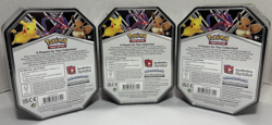 Pokemon- V Power Tins Pikachu, Eevee, & Eternatus (Lot of 3) - 2020 Sealed - Image 2