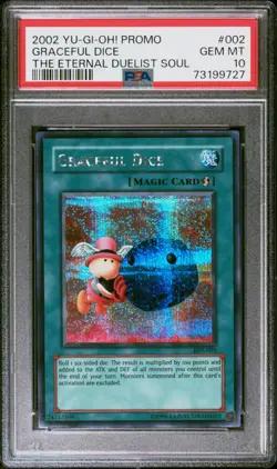 YUGIOH PSA 10 2002 Graceful Dice EDS-002 Secret Rare Promo *9727 - Image 1