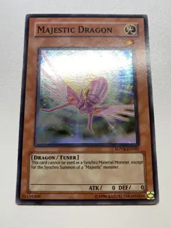 Yu-Gi-Oh! MAJESTIC DRAGON Super Rare Unlimited SOVR-EN001 HP - Image 1