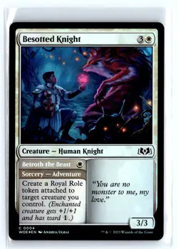 FOIL Besotted Knight Wilds of Eldraine - MTG Magic the Gathering Card - Image 1