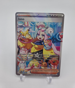 Custom Glossy HOLO Iono Card Iono Trading Card TRAINER READ DESCRIPTION BELOW - Image 1