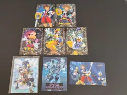 Kingdom Hearts Wafers Visual Card 09 Sora Roxas Mickey lot Japanese Bandai eb142 - Image 1